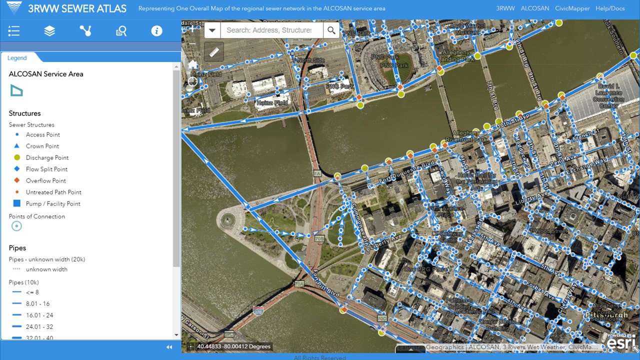 Sewer Atlas interface