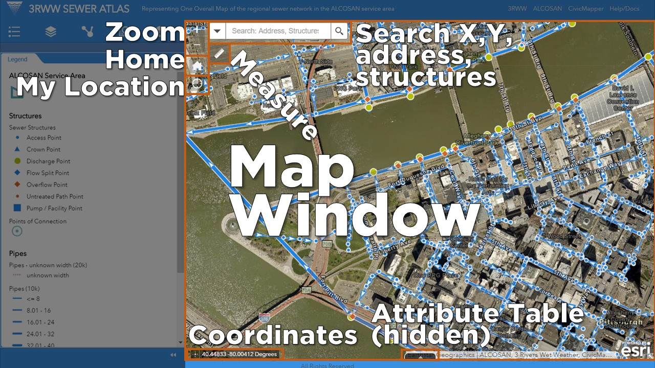 Sewer Atlas Map Window